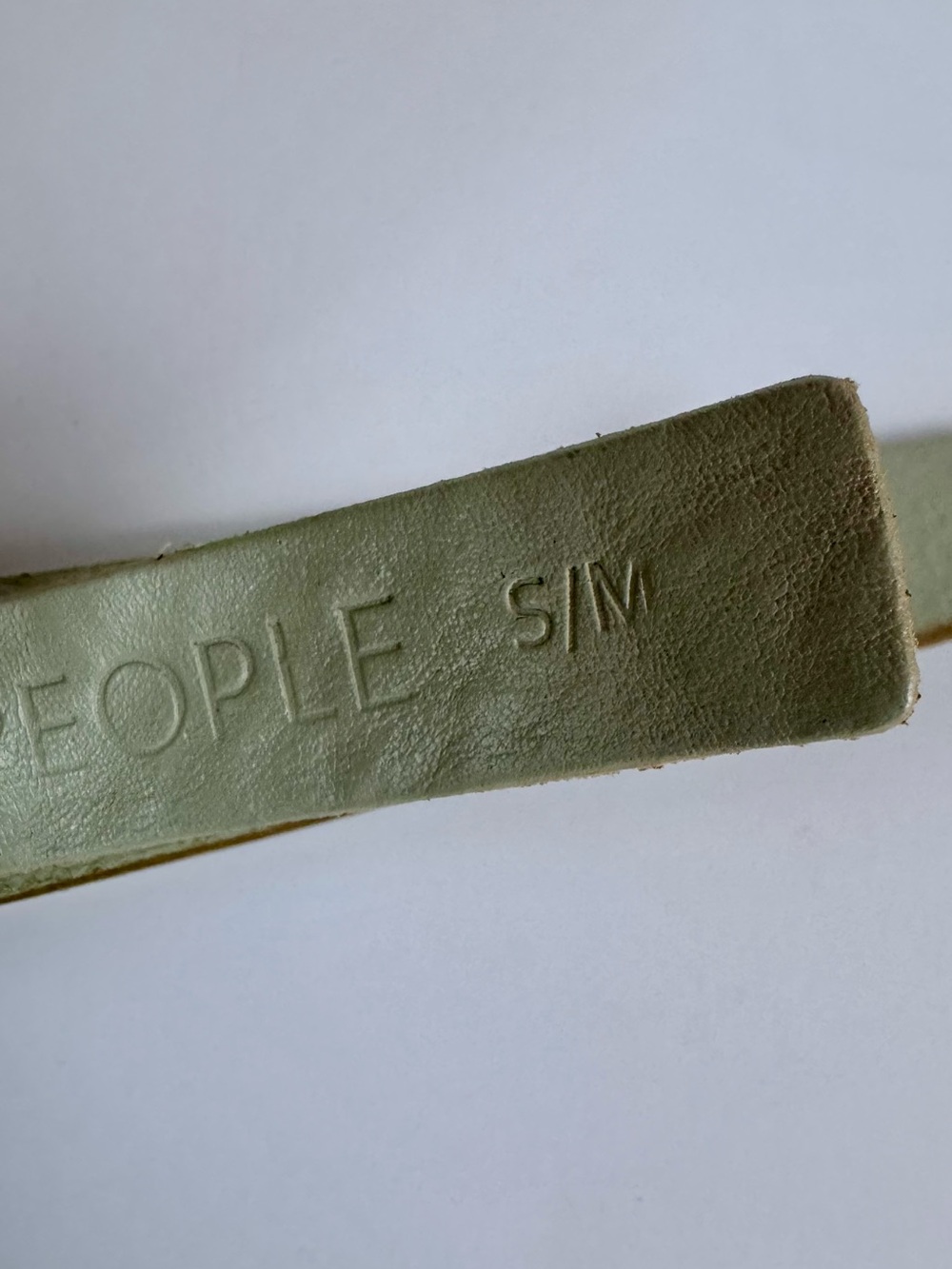 Free People Belt Dried Sage Green Leather Metal Buckle S/M - Picture 8 of 10